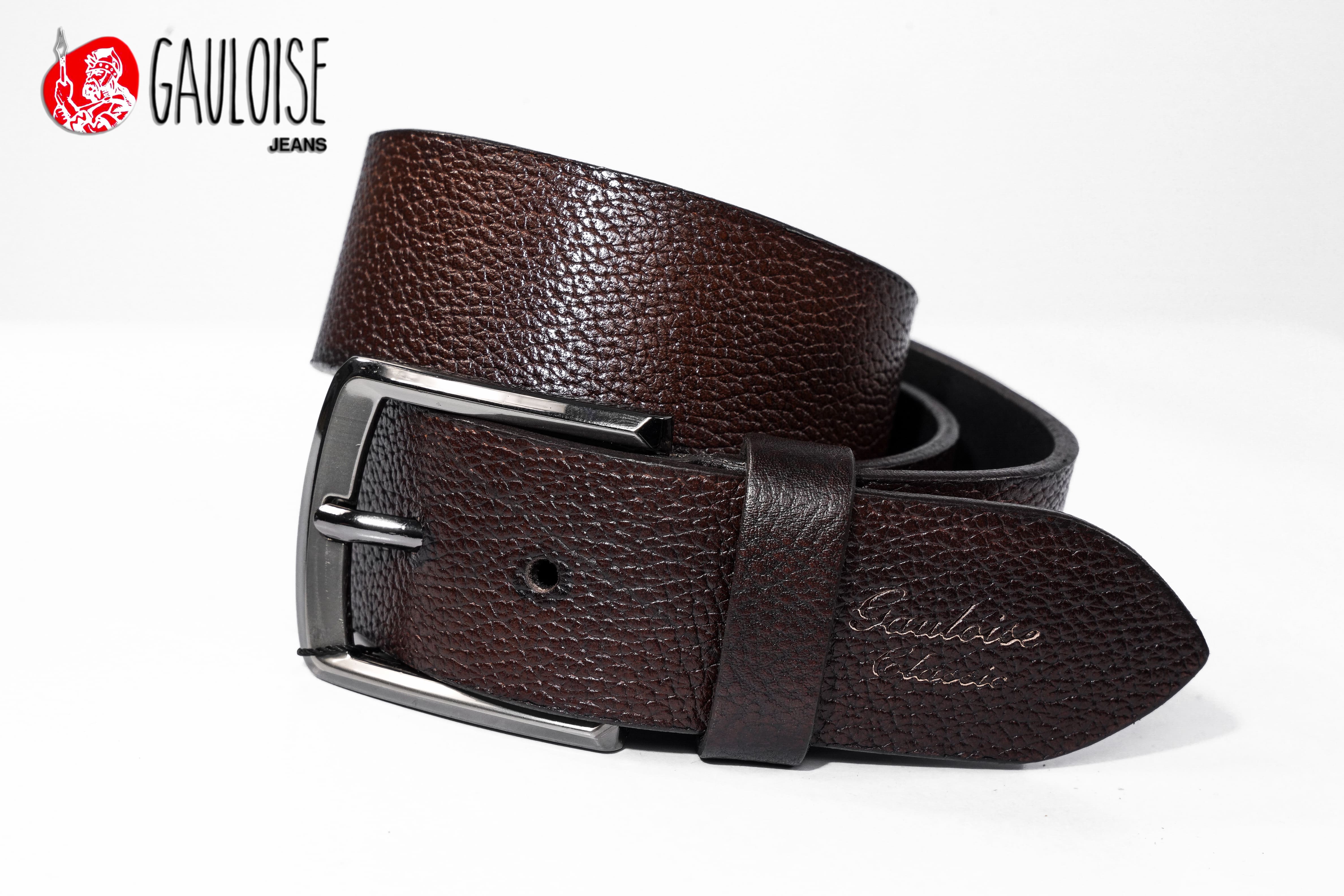 C005G-Boucle-ardillon-Graine-Marron Ceintures en cuir Gauloise Classic